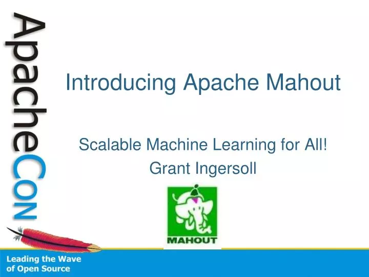 introducing apache mahout