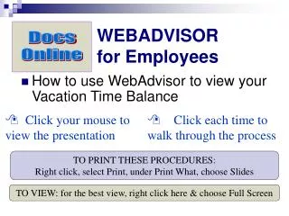 WEBADVISOR for Employees