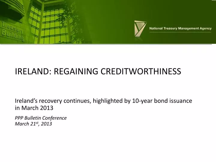 ireland regaining creditworthiness