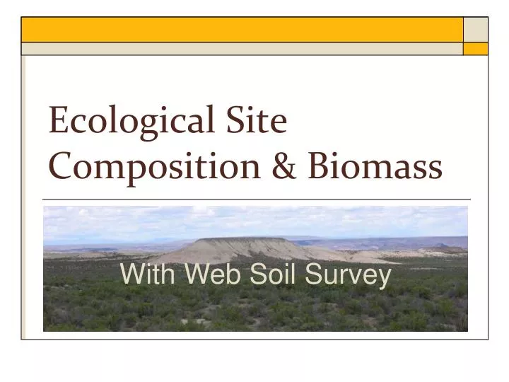ecological site composition biomass