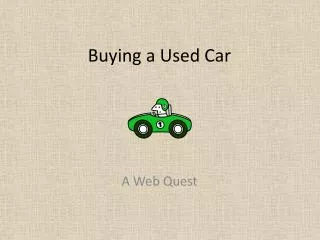 Buying a Used Car