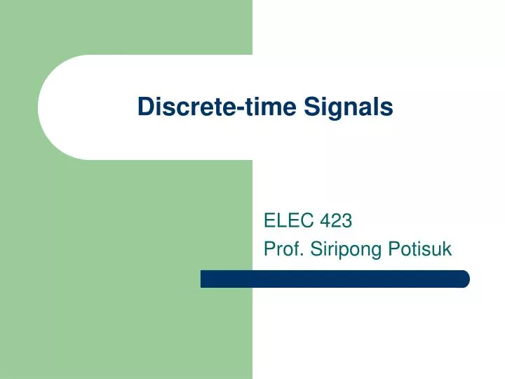discrete time signals