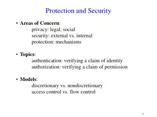 Protection and Security