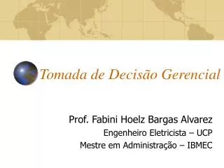 tomada de decis o gerencial
