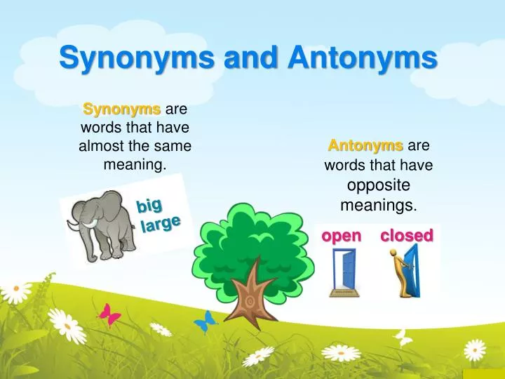 powerpoint presentation about synonyms and antonyms