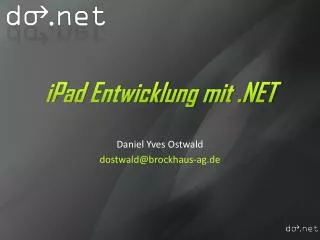 ipad entwicklung mit net