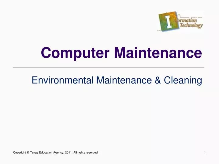 computer maintenance