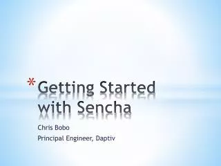 Getting Started with Sencha