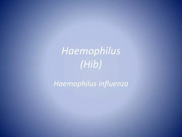 haemophilus hib