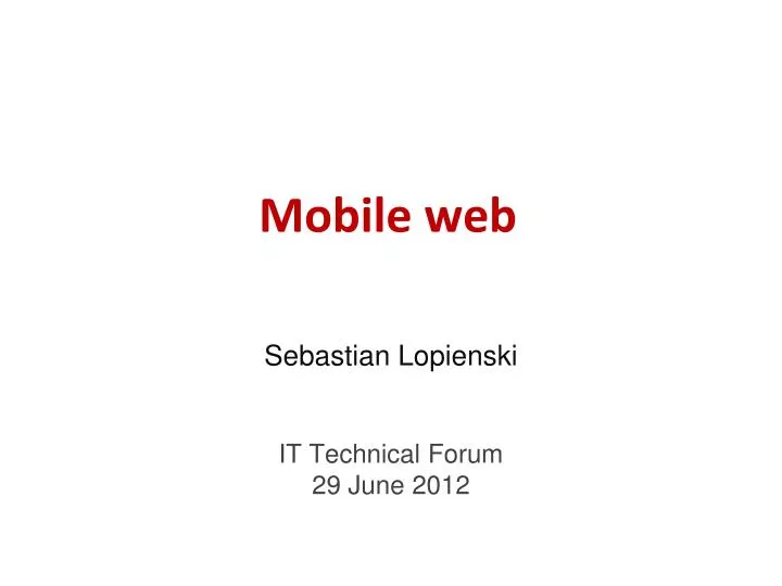 mobile web