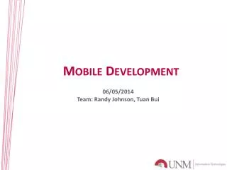 m obile d evelopment