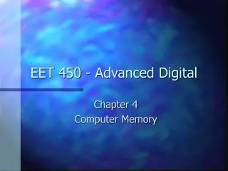EET 450 - Advanced Digital
