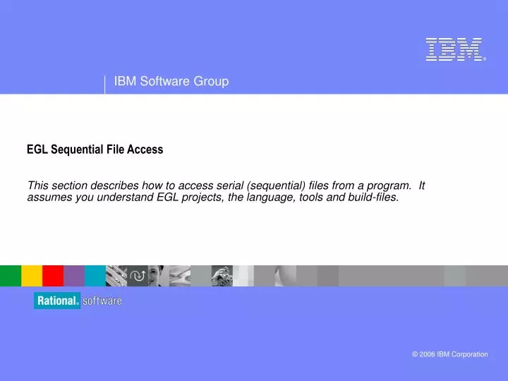 egl sequential file access