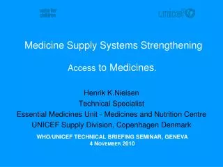 Medicine Supply Systems Strengthening Access to Medicines .