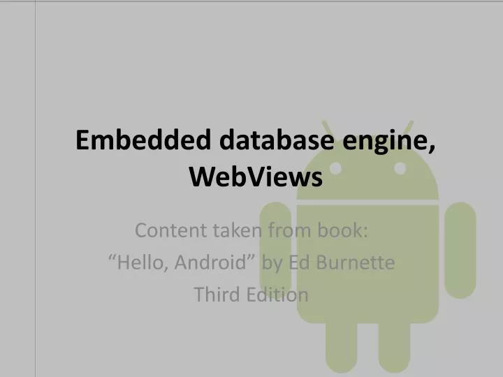 embedded database engine webviews