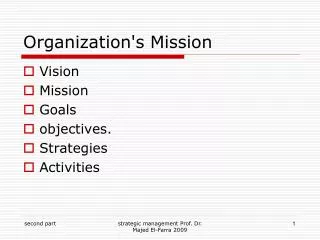 Organization's Mission