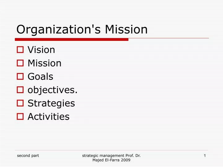 organization s mission