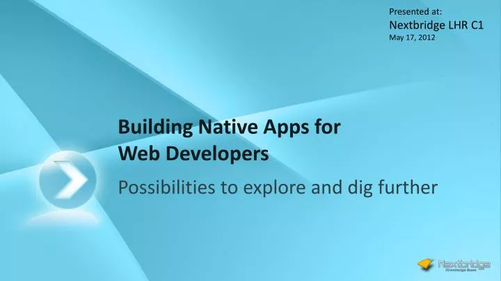 building native apps for web developers