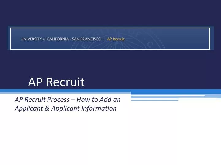 ap recruit