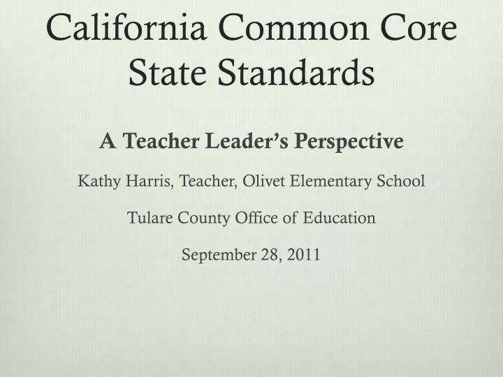 california common core state standards