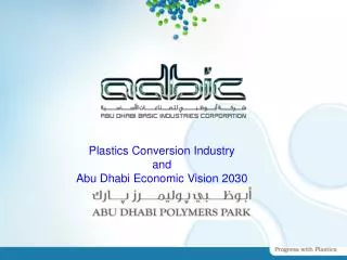 Plastics Conversion Industry and Abu Dhabi Economic Vision 2030