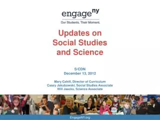 Updates on Social Studies and Science