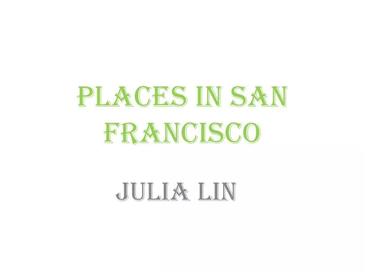 places in san francisco