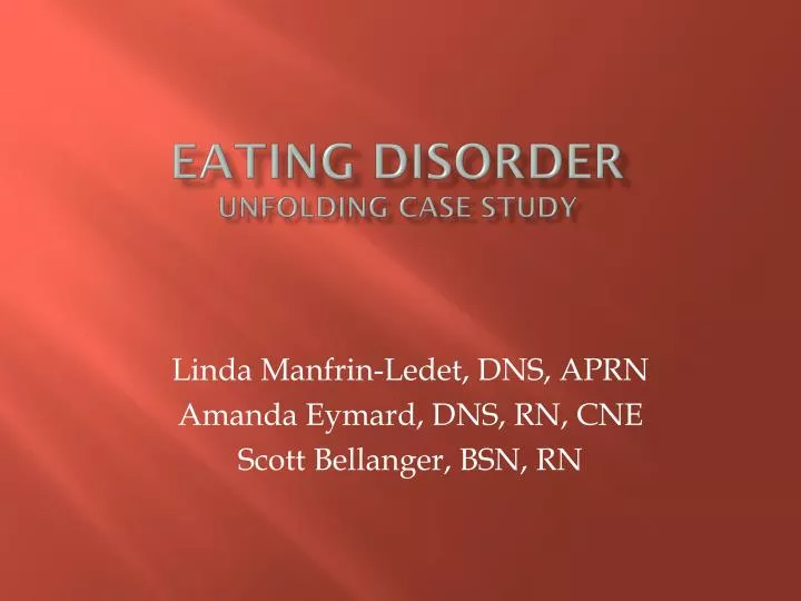 eating disorder unfolding case study