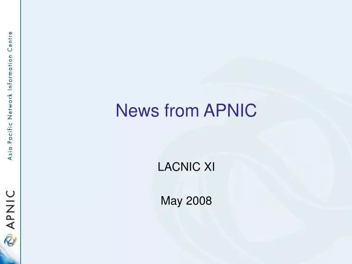 news from apnic
