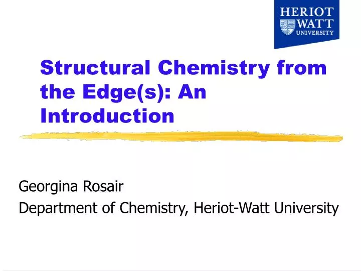 structural chemistry from the edge s an introduction