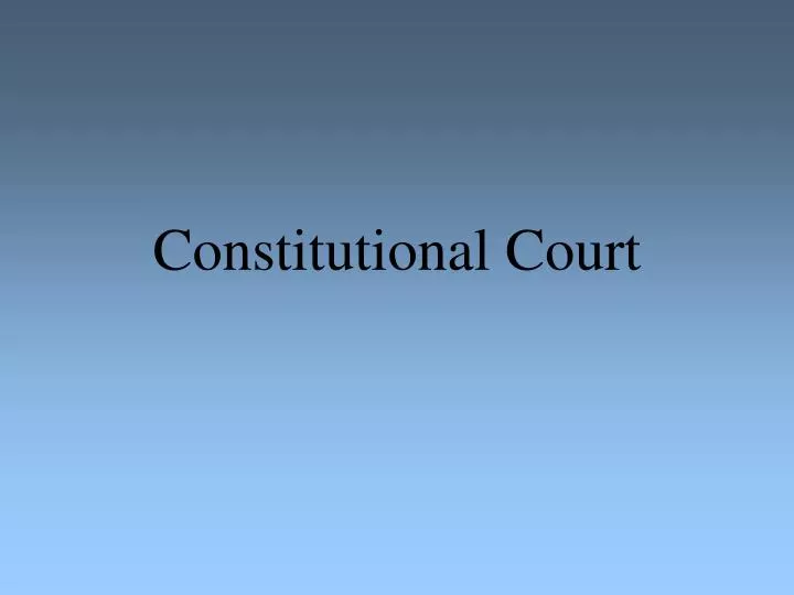 constitutional court