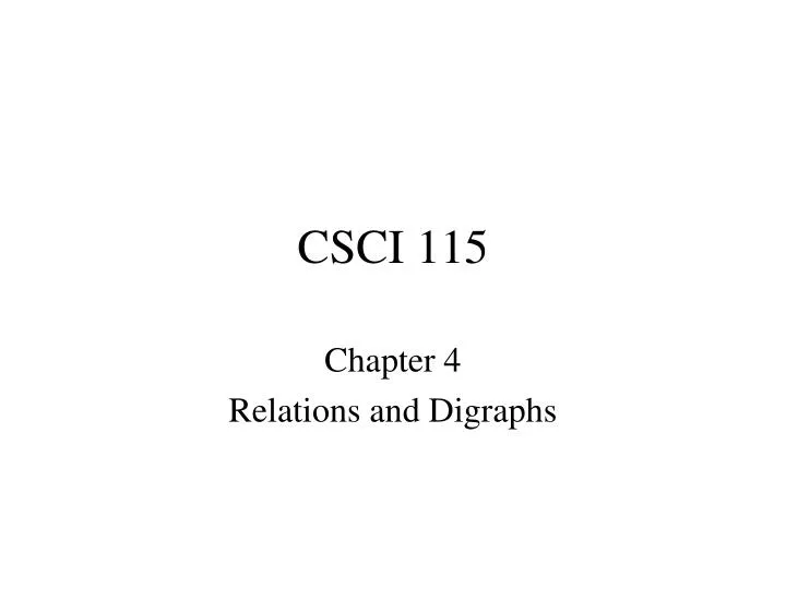 csci 115