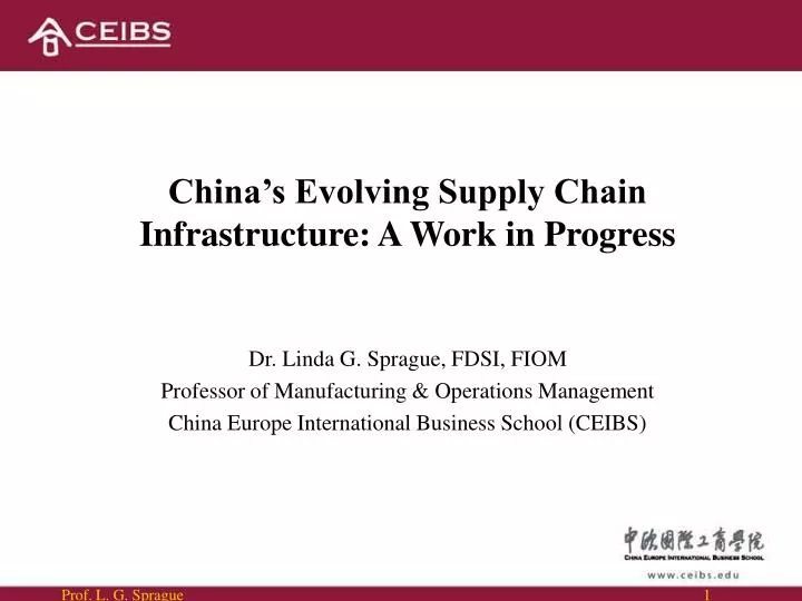 china s evolving supply chain infrastructure a work in progress