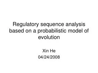 Regulatory sequence analysis based on a probabilistic model of evolution