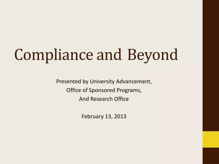 compliance and