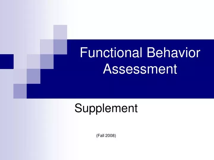functional behavior assessment