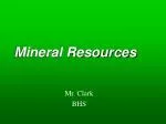 Mineral Resources - slide 1