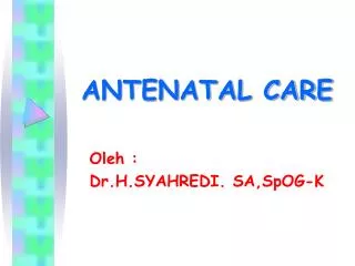 antenatal care