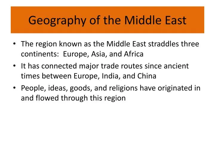geography of the middle east