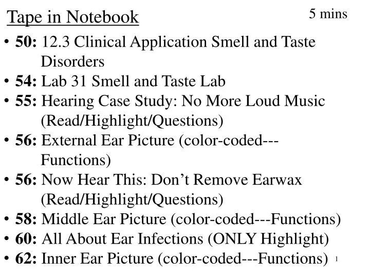 PPT - 50: 12.3 Clinical Application Smell And Taste Disorders 54: Lab ...