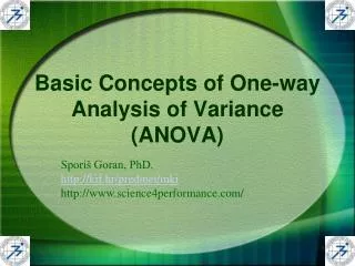 Basic Concepts of One-way Analysis of Variance (ANOVA)