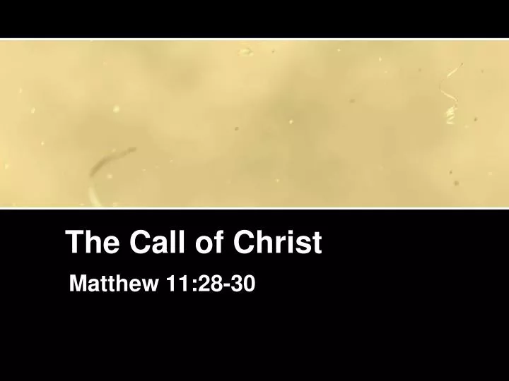 the call of christ