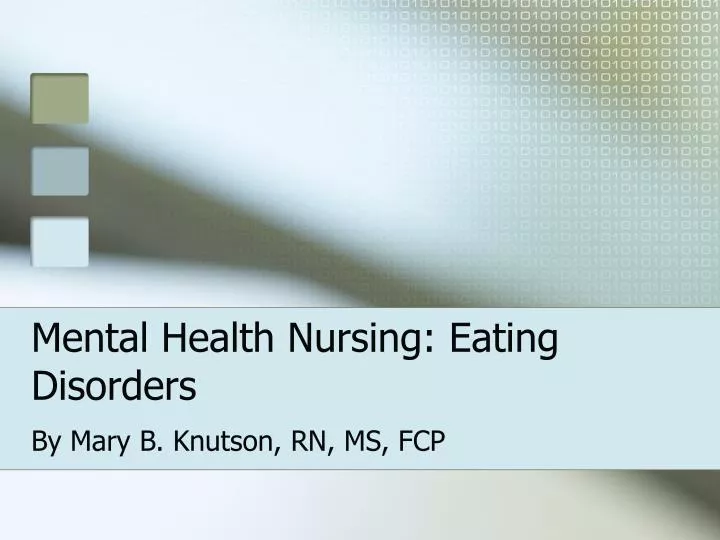 mental health nursing eating disorders