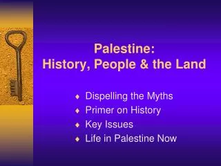 Palestine: History, People &amp; the Land