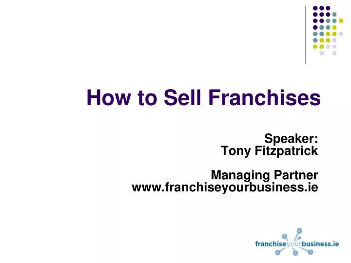 how to sell franchise s