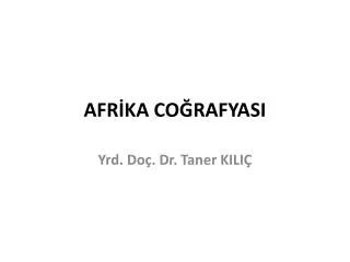 afr ka co rafyasi