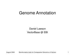 Genome Annotation