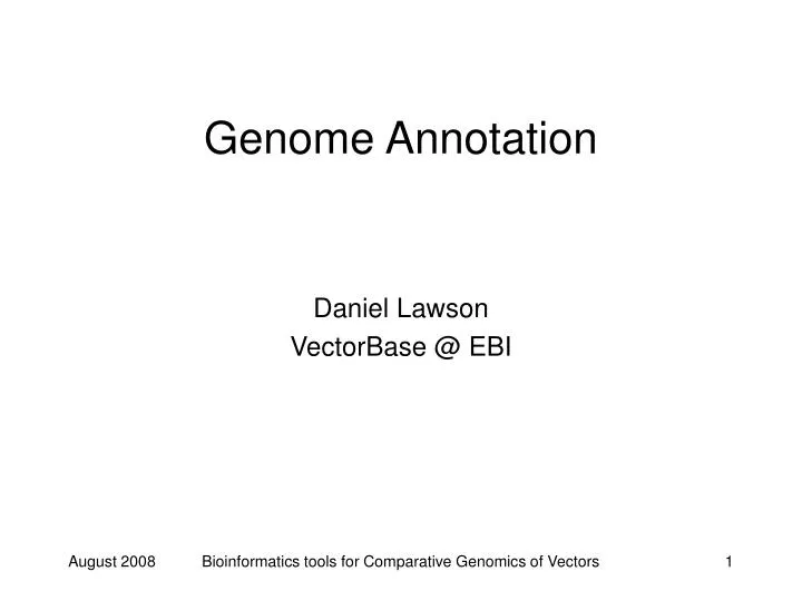 genome annotation