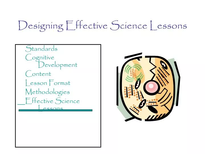 designing effective science lessons