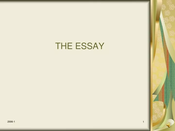 the essay
